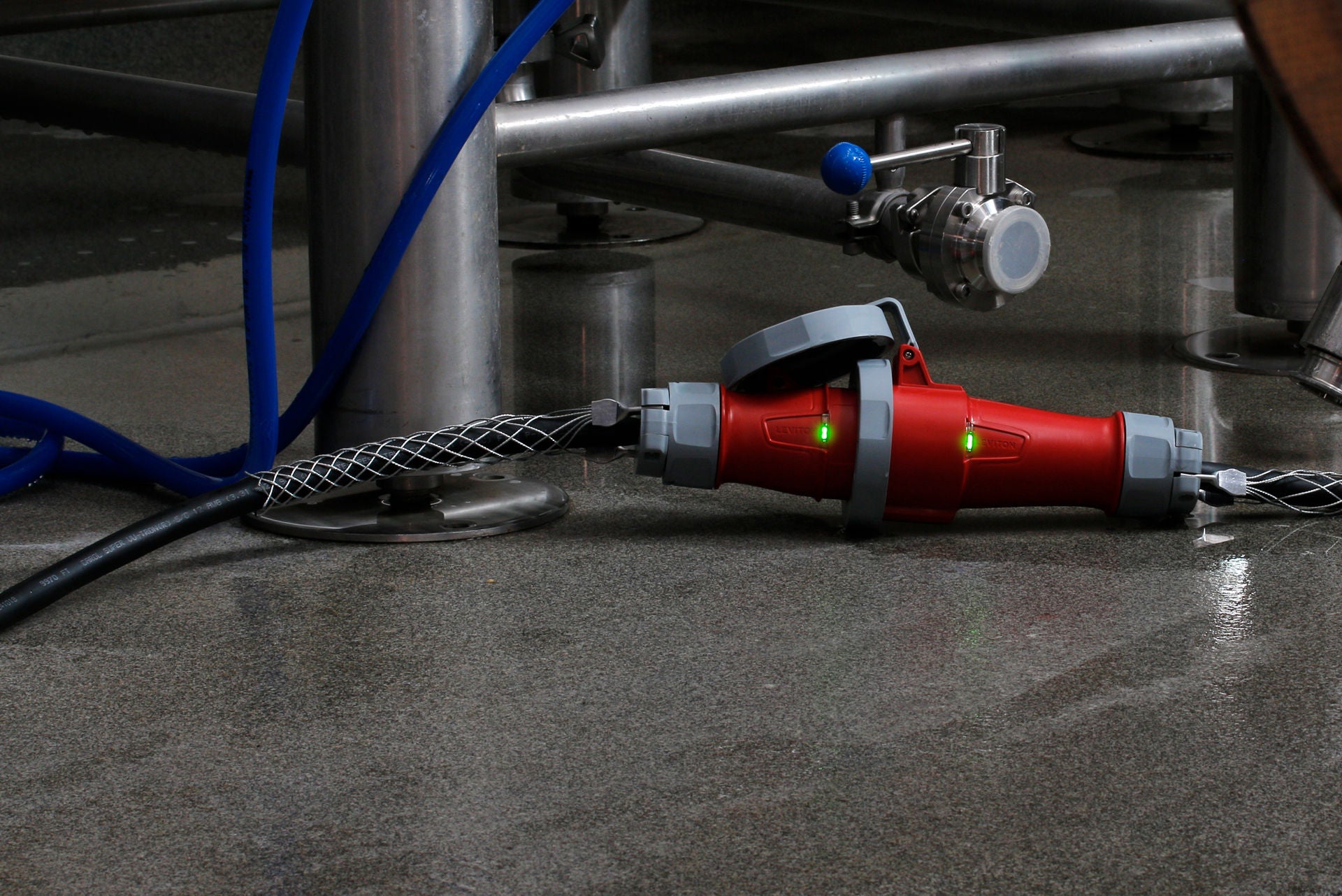 LEV Series Plug and Connector on Brewery Floor