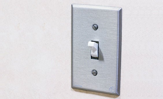 Stainless Steel Antimicrobial Wallplate on wall