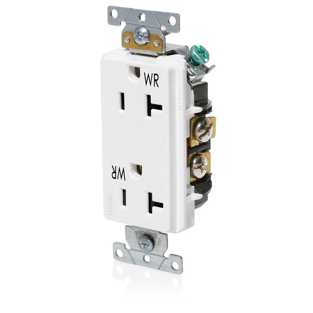 WDR20-W Weather-Resistant Decora Plus Receptacle Angled