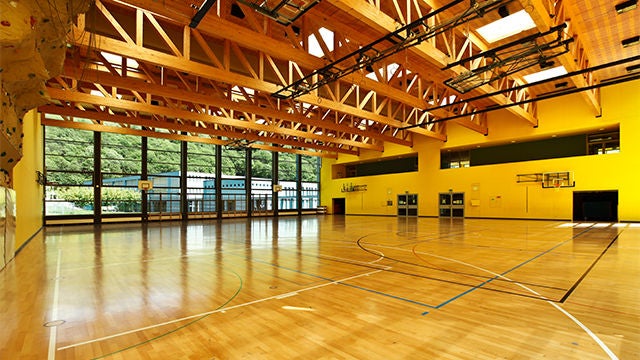 LED lighting and LED controls in a gymnasium