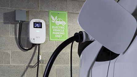 EV Series Pro With Software in Garage Charging Car
