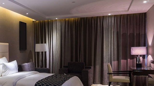 LED lighting and LED controls in guest rooms
