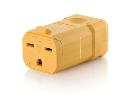 Product image for 15 Amp, 250 Volt, Straight Blade Connector, Industrial Grade