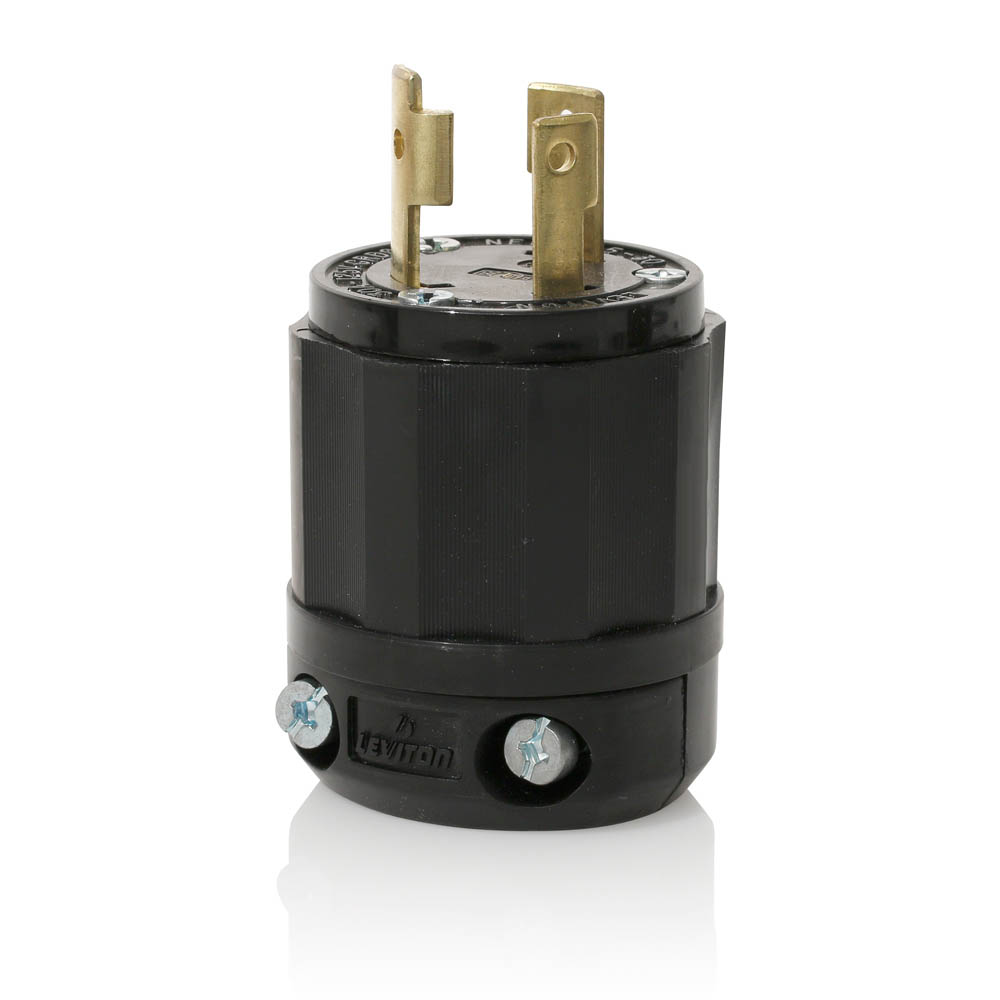 Product image for Locking Plug, 30 Amp, 125 Volt, Industrial Grade, Black