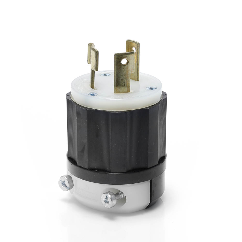 Product image for Locking Plug, 30 Amp, 480 Volt, Industrial Grade, Black & White