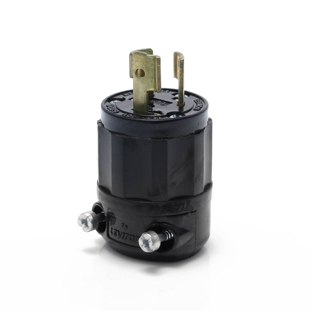 Product image for Locking Plug, 15 Amp, 250 Volt, Industrial Grade, All Black