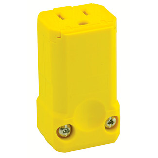 Product image for 15 Amp, 125 Volt, Straight Blade Connector, Industrial Grade