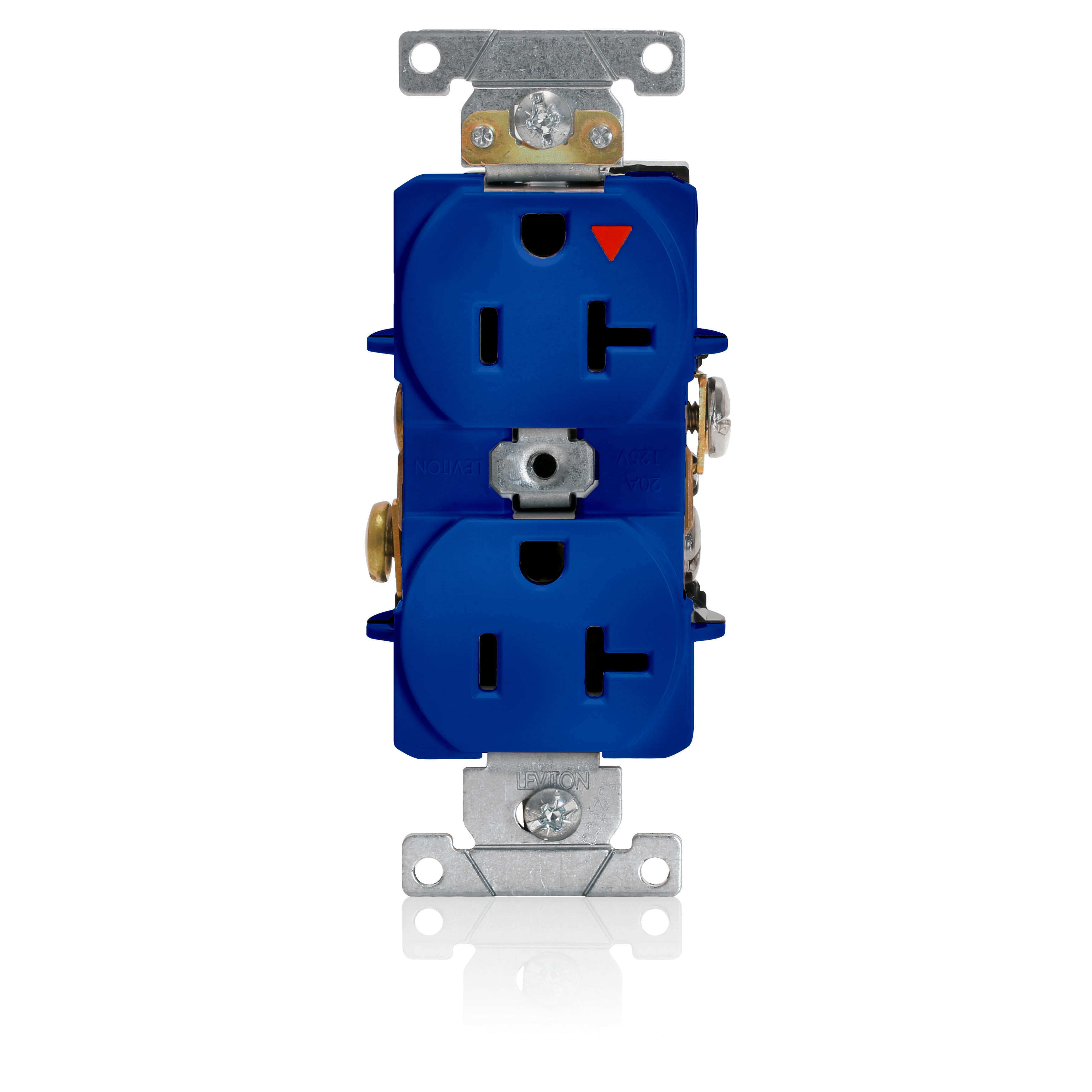 Product image for 20 Amp Isolated Ground Receptacle/Outlet, Industrial Grade, Self-Grounding