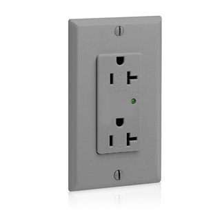 Product image for 20 Amp, 125 Volt, Decora Plus Surge Protective Duplex Receptacle Outlet, Commercial Grade
