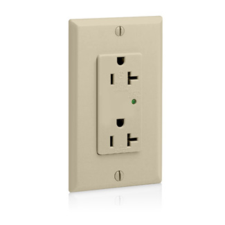 Product image for 20 Amp, 125 Volt, Decora Plus Surge Protective Duplex Receptacle Outlet, Commercial Grade
