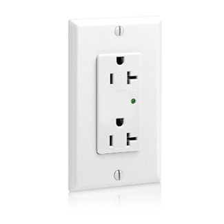 Product image for 20 Amp, 125 Volt, Decora Plus Surge Protective Duplex Receptacle Outlet, Commercial Grade