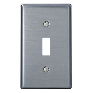 Product image for 1-Gang Toggle Switch Wallplate, Standard Size, Magnetic Stainless Steel