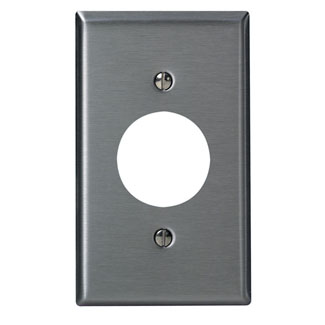 Product image for 1-Gang Wallplate, Standard Size, Non-Magnetic Stainless Steel
