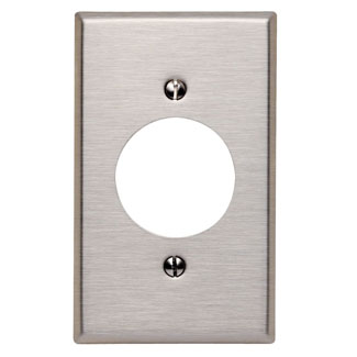 Product image for 1-Gang Locking Wallplate, Standard Size, Non-Magnetic Stainless Steel