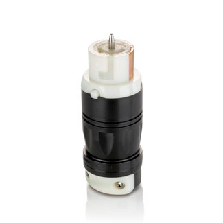 Product image for 50 Amp, 480 Volt, Black & White Locking Connector, Industrial Grade