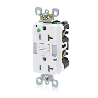 Product image for 20 Amp SmartlockPro® GFCI Receptacle/Outlet, Hospital Grade, Tamper-Resistant