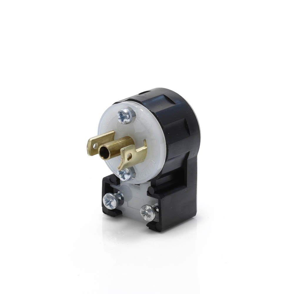 Product image for Mini Locking Plug, 15 Amp, 125 Volt, Industrial Grade, Black & White