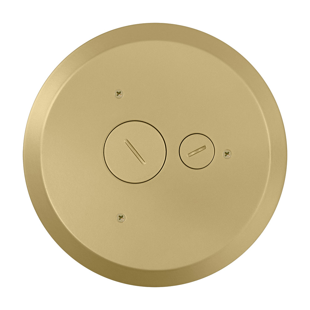 Product image for Poke-Through Furnature Feed Cover, (2) Screw Caps, Brass