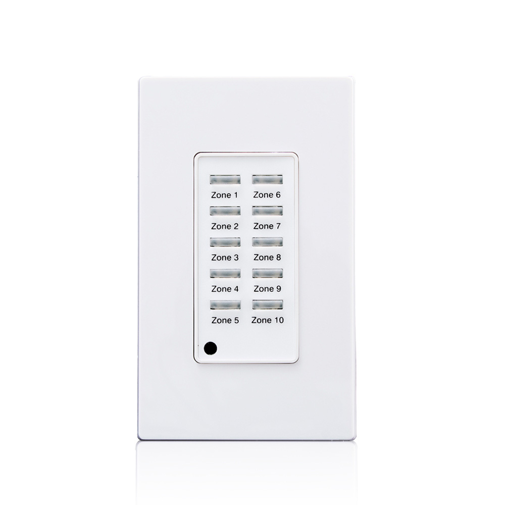 Product image for 10 Button, Low Voltage, Push Button, Light Switch, White