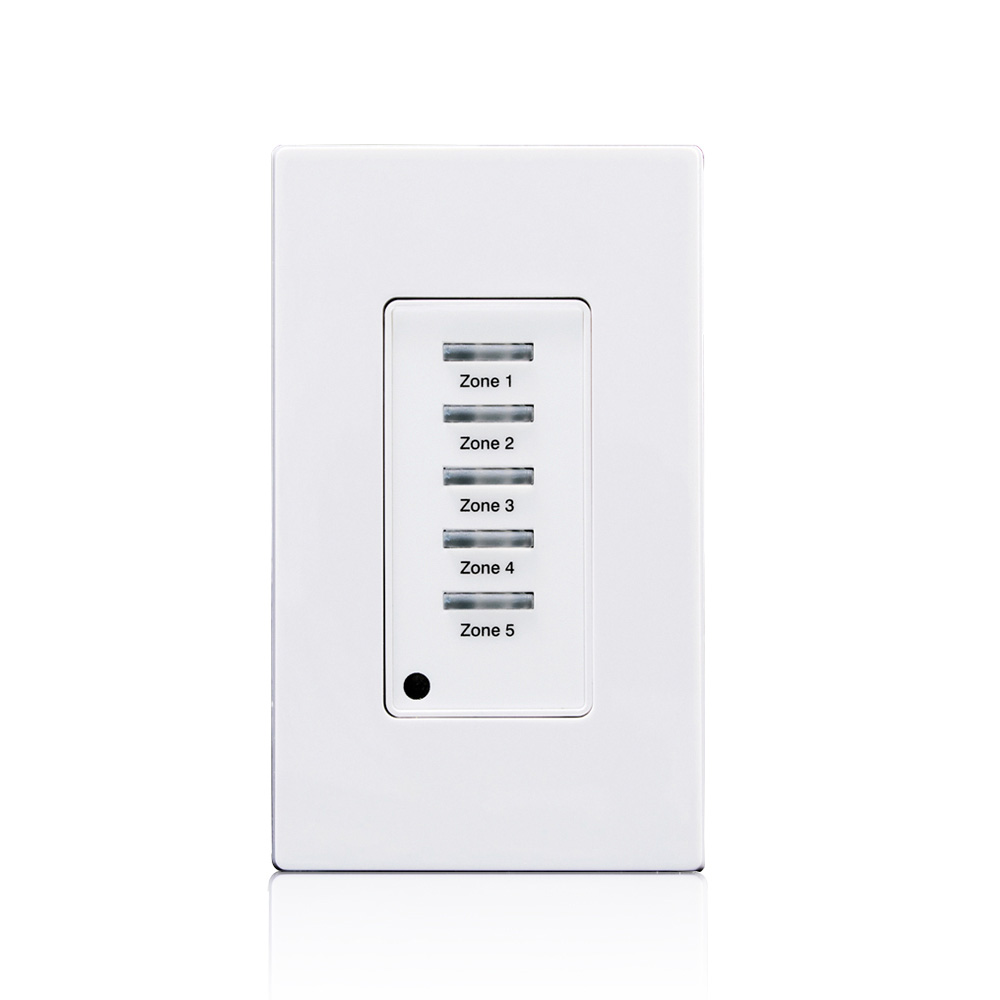 Product image for 5 Button, Low Voltage, Push Button, Light Switch, White