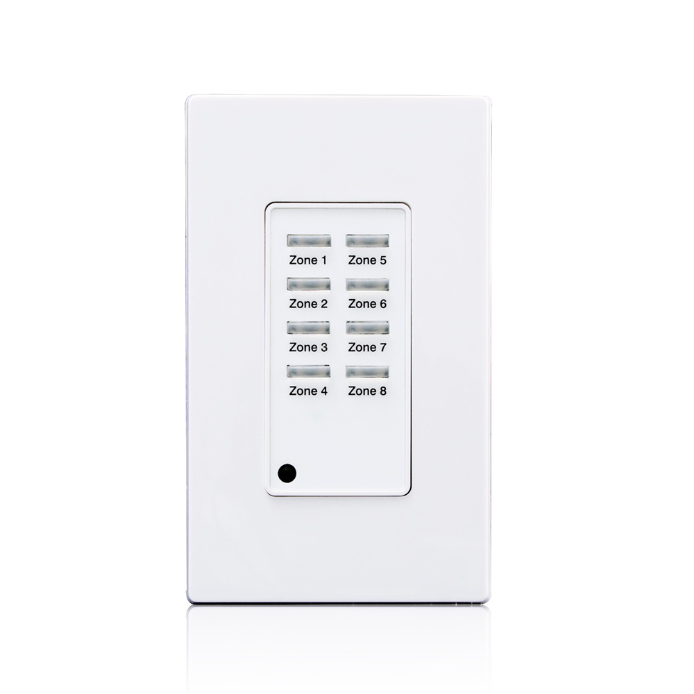 Product image for 8 Button, Low Voltage, Push Button, Light Switch, White