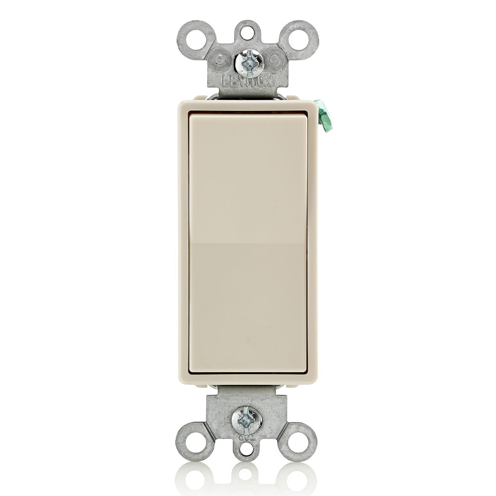 Product image for 15 Amp Decora Rocker 4-Way Switch, Grounding, Light Almond
