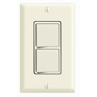 Product image for 20 Amp Decora 3-Way / 3-Way Combination Switch, Grounding, Light Almond