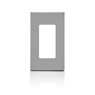 Product image for 1-Gang Decora Plus Screwless Wallplate Polycarbonate, Gray