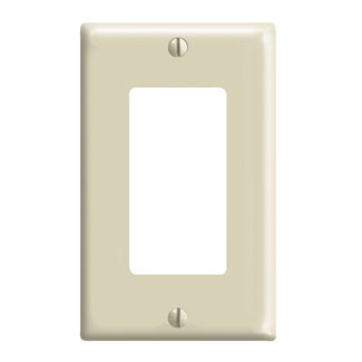 Product image for 1-Gang Decora/GFCI Device Wallplate, Standard Size, Thermoset, Ivory