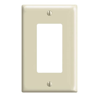 Product image for 1-Gang Decora/GFCI Device Wallplate, Midway Size, Thermoset, Ivory