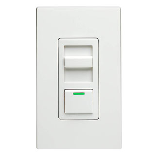 Product image for IllumaTech 600VA Magnetic Low Voltage Dimmer Switch, Single Pole or 3-Way, White, Ivory and Light Almond faceplates included