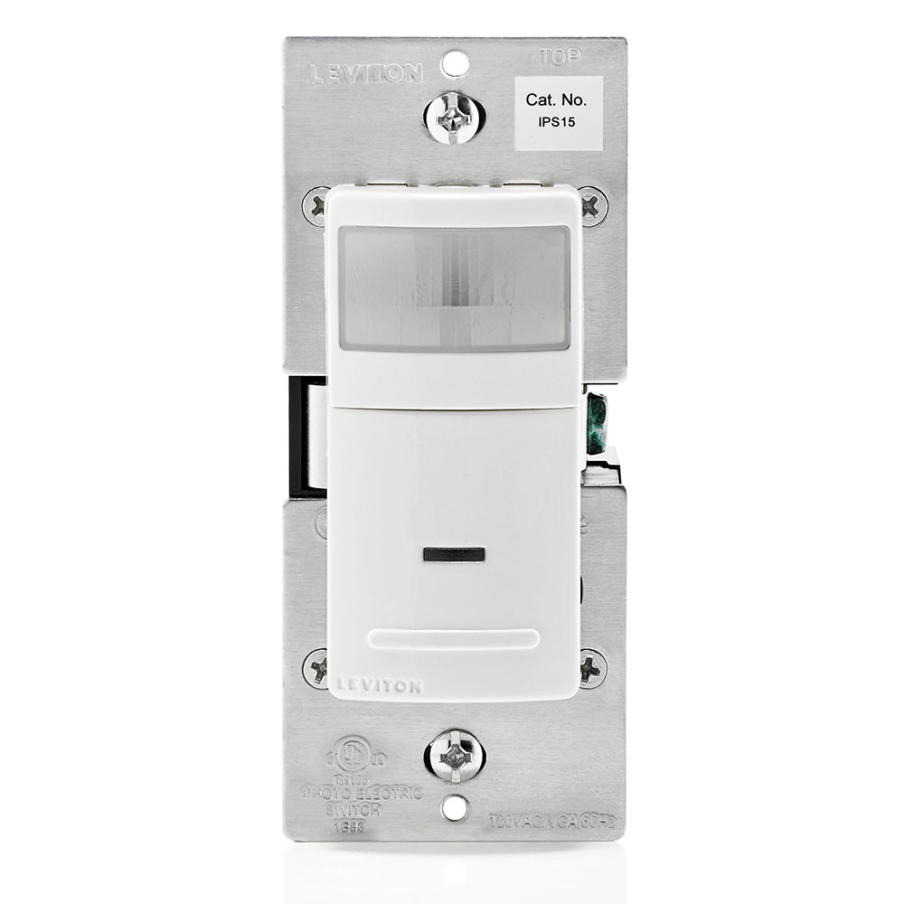 Product image for Decora Motion Sensor In-Wall Switch, Auto-On, 15A, Single Pole or 3-way