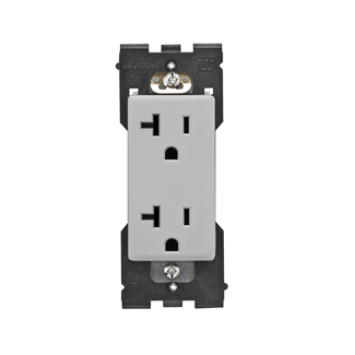Product image for RENU® 20 Amp Tamper-Resistant Outlet/Receptacle, Pebble Grey