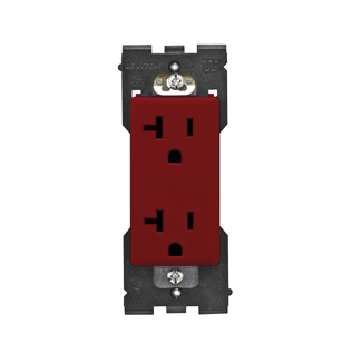 Product image for RENU® 20 Amp Tamper-Resistant Outlet/Receptacle, Red Delicious