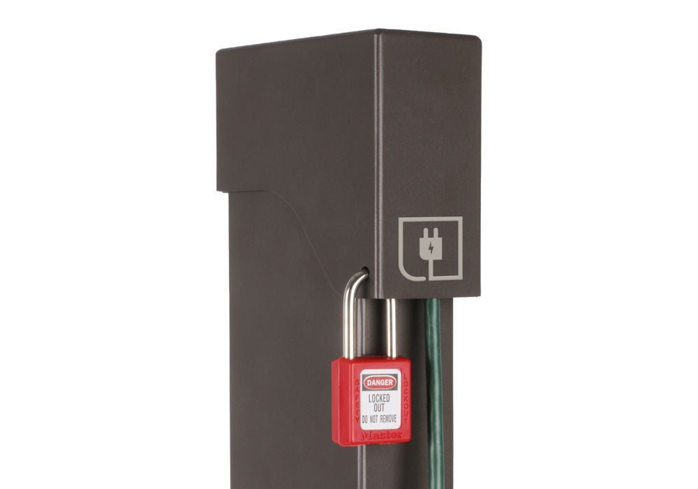 Lockable Covers Power Pedestal with Cover Locked