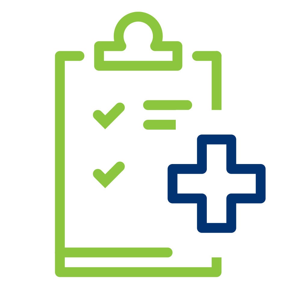 Inform - Compliance Clipboard with check marks and a plus icon