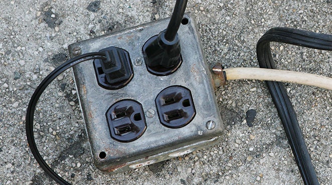 Electrical Receptacle Box Violating Safety Codes