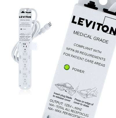 Medical Grade Power Strip Zoomed In Image Of Medical Grade Strip