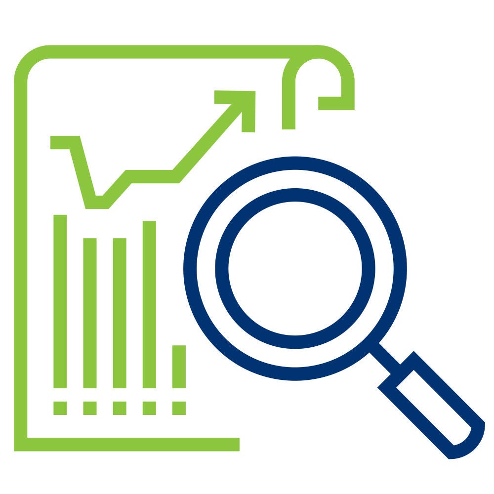 Inform - Maximize Line Graph and Magnified Glass