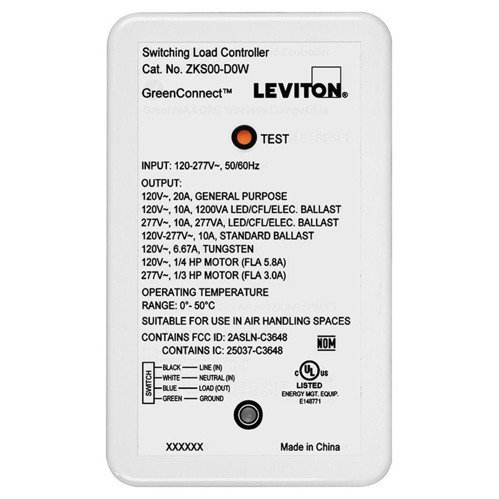 GreenConnect | Switching Load Controller | ZKS00-D0W GreenConnect Switching Load Controller. Cat. No. ZKS00-D0W