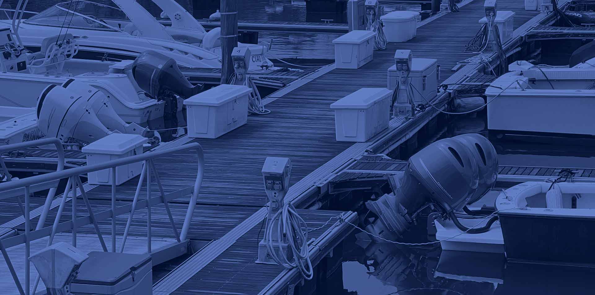 Marine Power Pedestals Customizable Dock with Marine Power Pedestals
