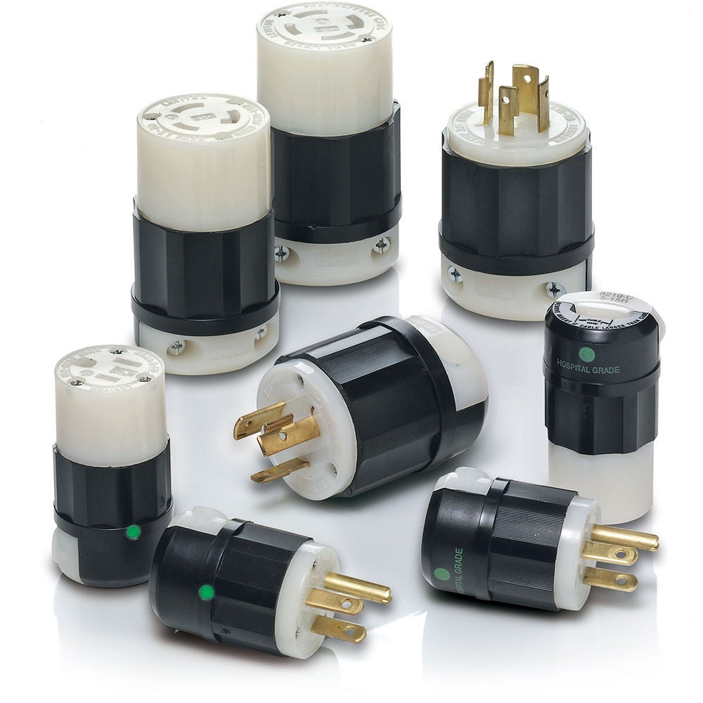 Black & White Industrial Plugs & Connectors