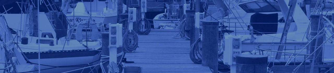 Marine Power Pedestals Banner Dock with Marine Power Pedestals