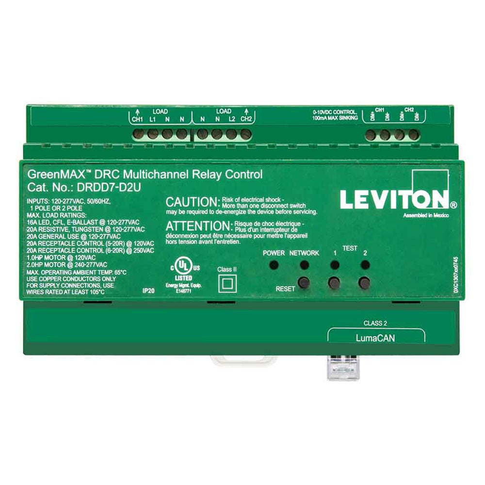 DRDD7-D2U GreenMAX DRC Multi-Channel Relay Front View Relay Front View