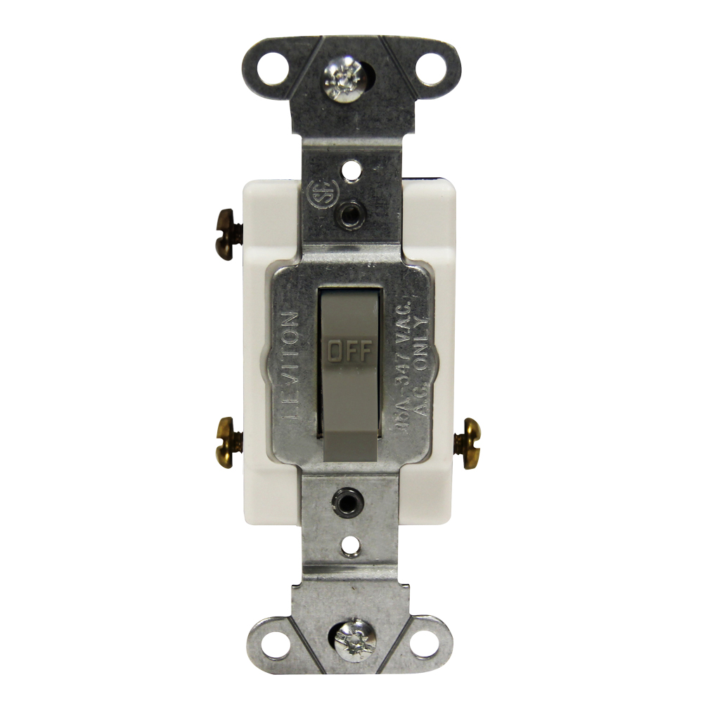 Product image for 15 Amp Toggle Switch, 3-Way, Quiet Switch, Commercial Spec Grade