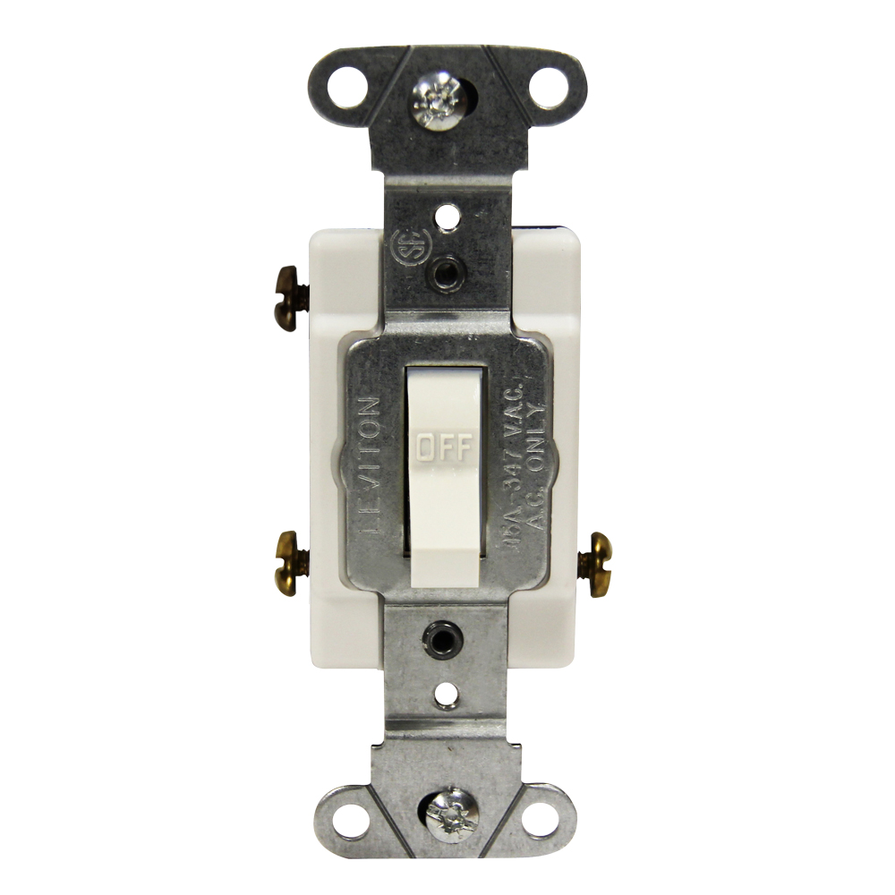 Product image for 15 Amp Toggle Switch, 3-Way, Canadian, Commercial Spec Grade