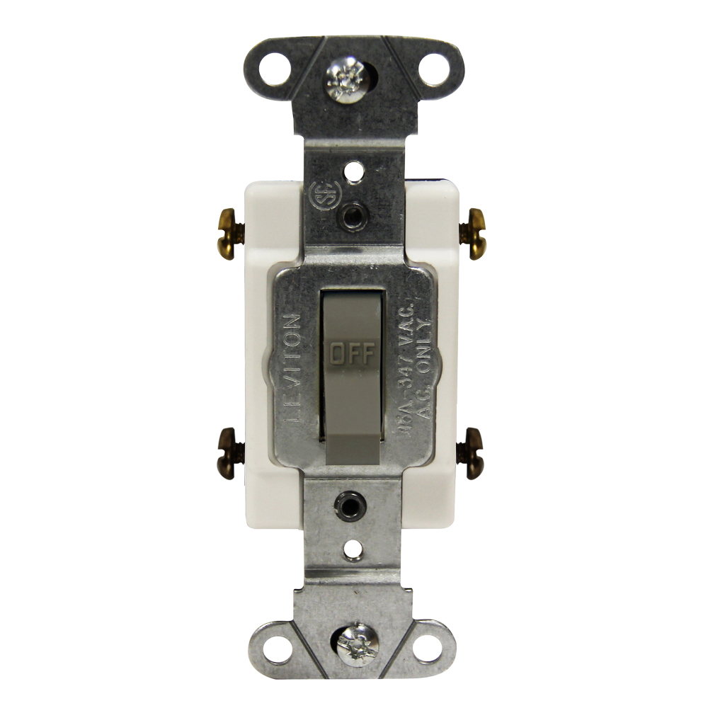 Product image for 15 Amp Toggle Switch, 4-Way, Quiet Switch, Canadian, Commercial Spec Grade