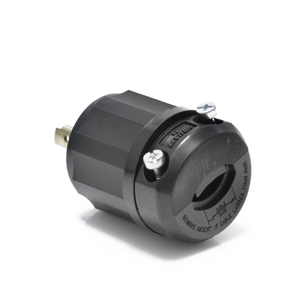 Product image for Locking Plug, 20 Amp, 250 Volt, Industrial Grade, Black