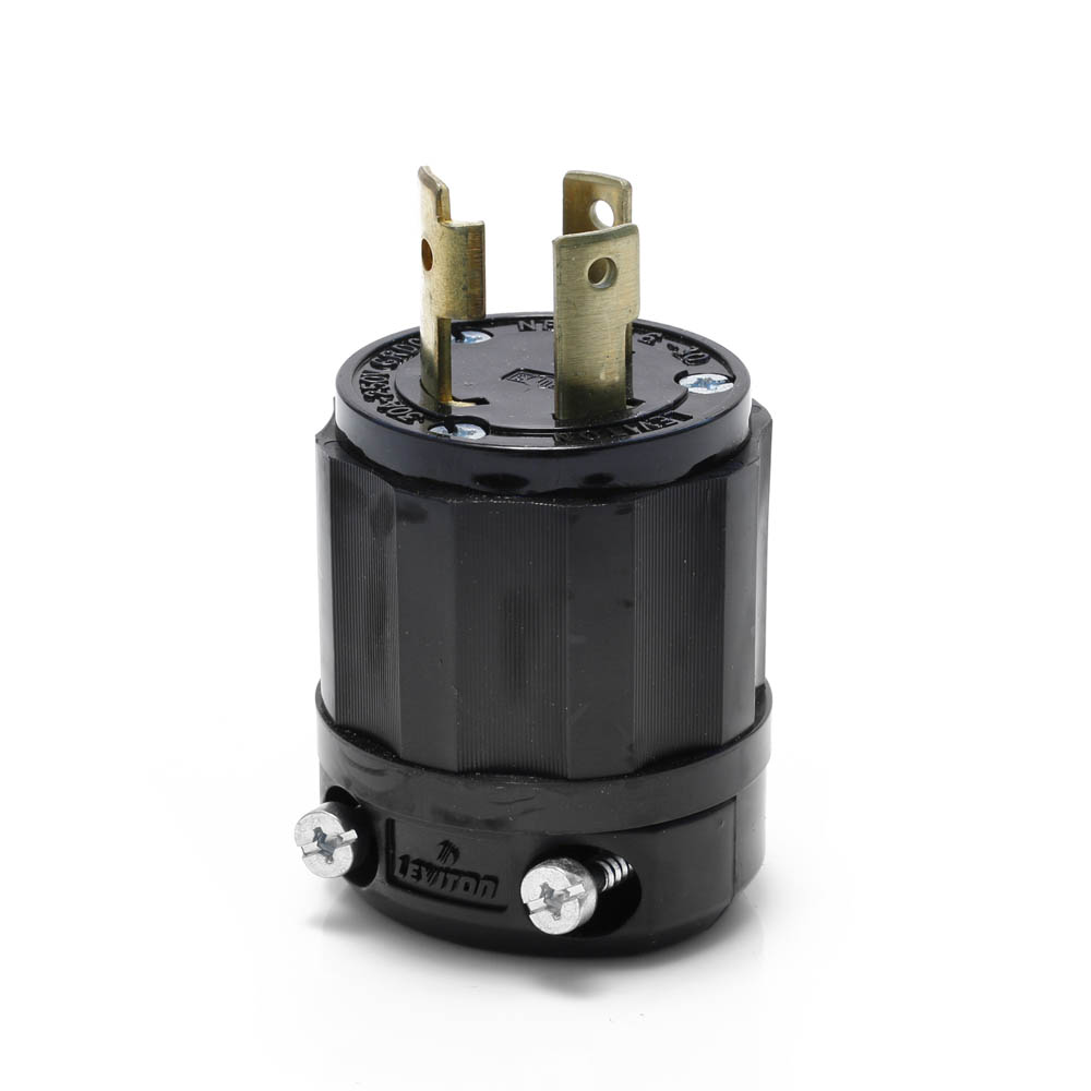 Product image for Locking Plug, 30 Amp, 250 Volt, Industrial Grade, Black