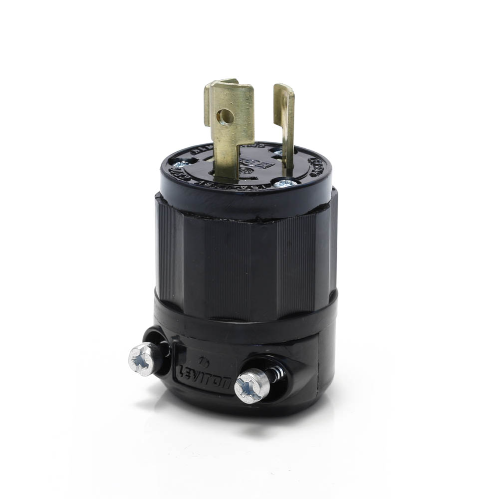 Product image for Locking Plug, 15 Amp, 125 Volt, Industrial Grade, Black